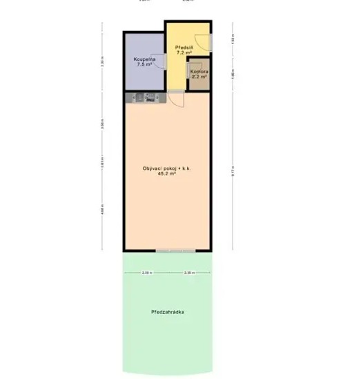 Prodej bytu 2+kk 64 m²