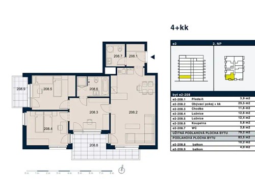 Prodaný  byt 4+kk 98 m²