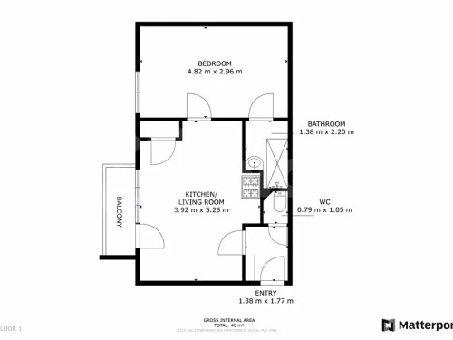 Prodaný byt 1+1 39 m²