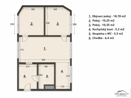 Prodej bytu 3+kk 57 m²