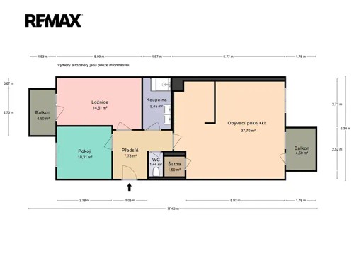 Prodej bytu 3+kk 78 m²