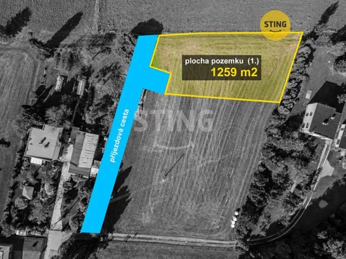 Prodej stavebního pozemku 1259 m²