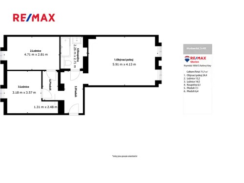 Prodej bytu 3+kk 72 m²