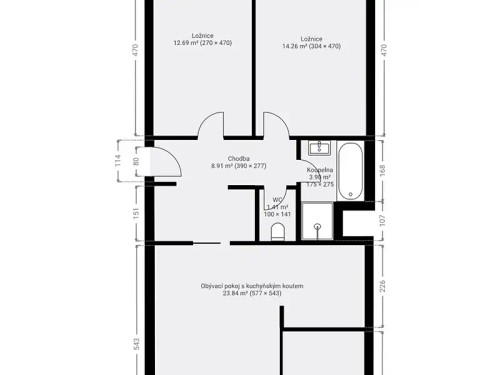 Prodej bytu 4+kk 73 m²