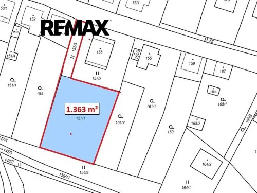 Prodej stavebního pozemku 1363 m²