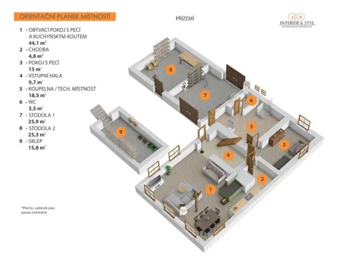 Prodej chalupy 192 m², pozemek 3490 m²