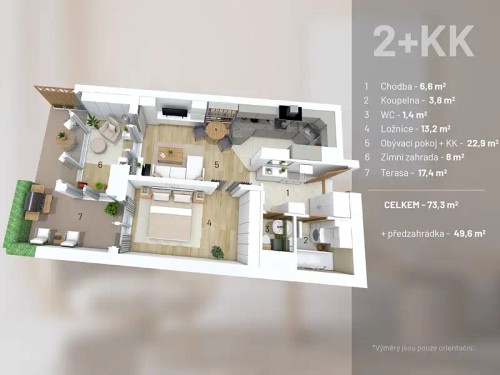 Prodej bytu 2+kk 51 m²