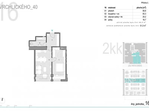 Prodej bytu 2+kk 49 m²