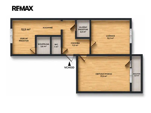 Prodej bytu 2+1 55 m²