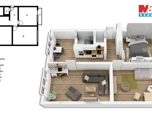 Prodaný byt 3+1 74 m²