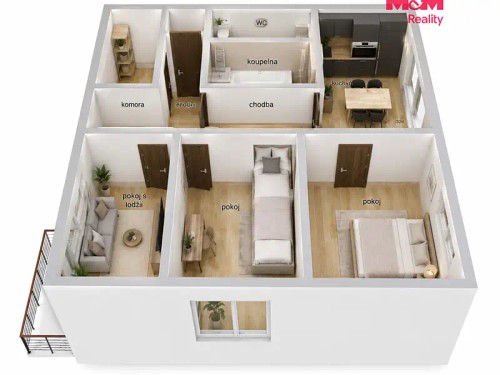 Prodej bytu 3+1 75 m²