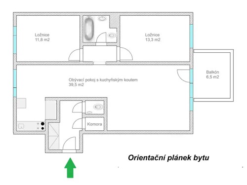 Prodaný byt 3+kk 77 m²