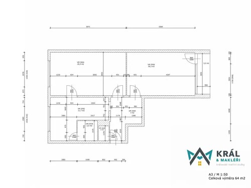Prodaný  byt 2+1 64 m²