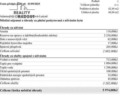 Prodej bytu 3+1 67 m²