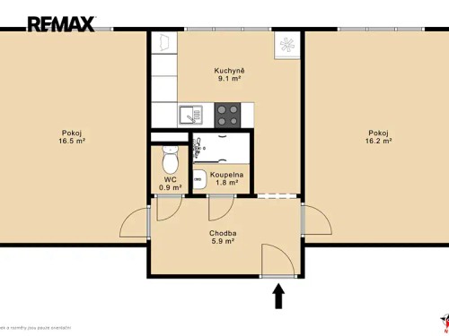 Prodej bytu 2+1 53 m²