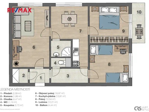Prodej bytu 3+1 74 m²
