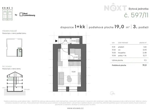 Prodej bytu 1+kk 19 m²