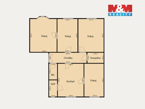 Prodej bytu 4+1 102 m²