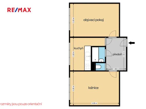 Prodaný byt 2+1 54 m²