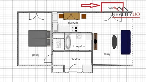 Prodej bytu 2+1 52 m²