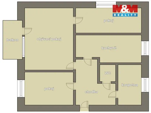 Prodej bytu 3+1 70 m²