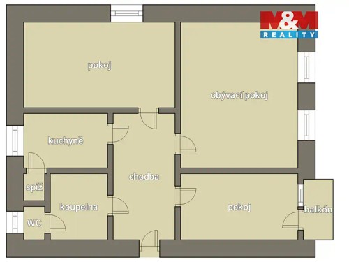 Prodej bytu 3+1 59 m²