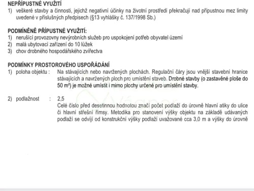 Prodej stavebního pozemku 1051 m²