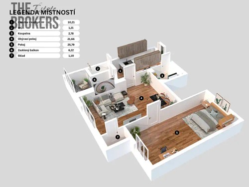 Prodej bytu 2+1 72 m²
