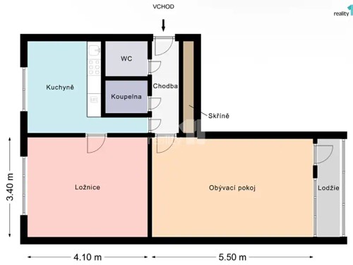 Prodaný  byt 2+1 56 m²