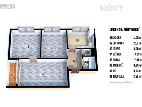 Prodej bytu 3+1 64 m²