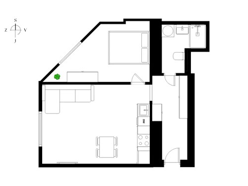 Prodaný byt 2+kk 45 m²