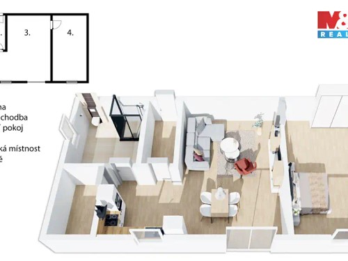 Prodaný byt 2+kk 79 m²