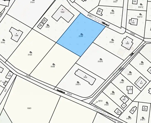 Prodej stavebního pozemku 1421 m²