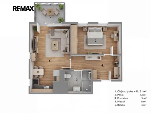 Prodaný byt 2+kk 48 m²