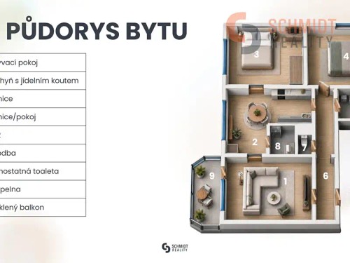 Prodej bytu 3+1 73 m²