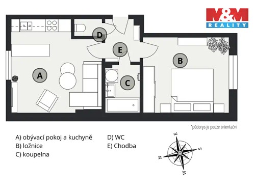 Prodaný byt 2+kk 49 m²