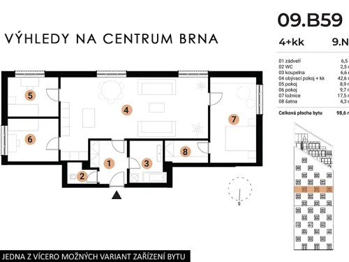 Prodej bytu 4+kk 99 m²
