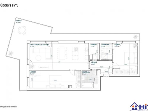 Prodej bytu 3+kk 90 m²