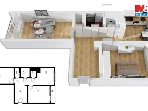 Prodaný byt 2+1 67 m²