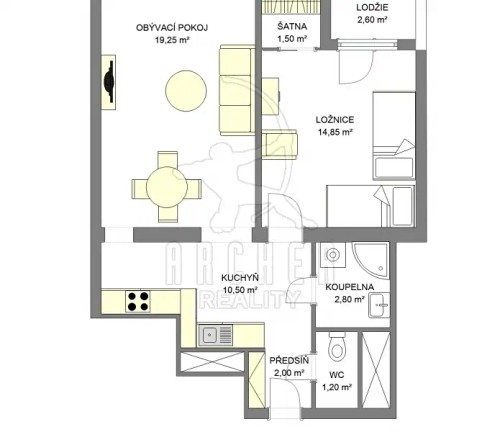Prodej bytu 2+kk 52 m²