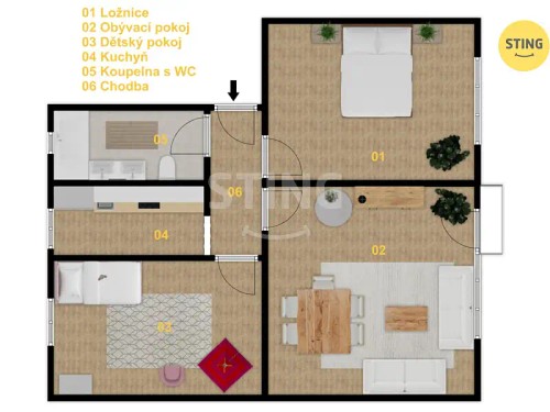 Prodej bytu 3+1 73 m²