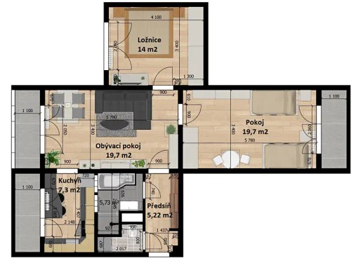Prodaný byt 3+1 85 m²