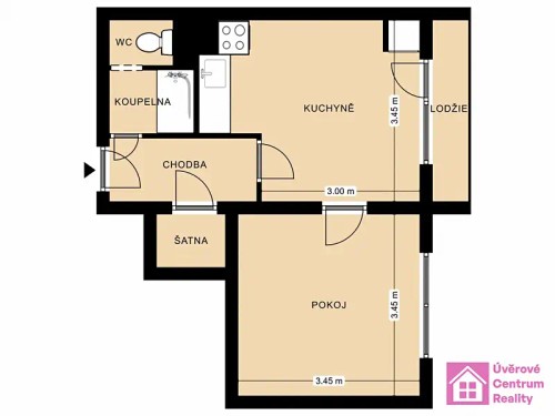 Prodaný  byt 1+1 35 m²