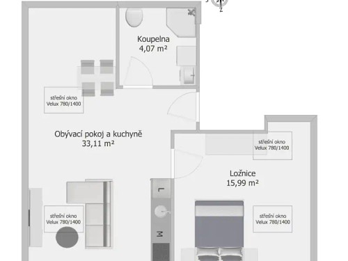 Prodej bytu 2+kk 53 m²