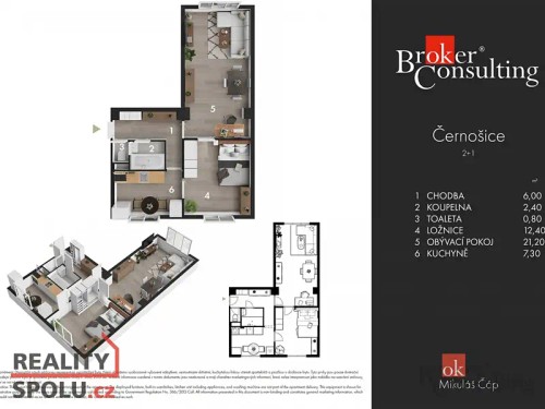 Prodaný byt 2+1 51 m²