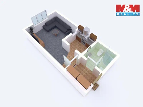 Prodaný  byt 1+kk 27 m²