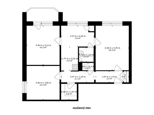 Prodaný byt 3+1 72 m²