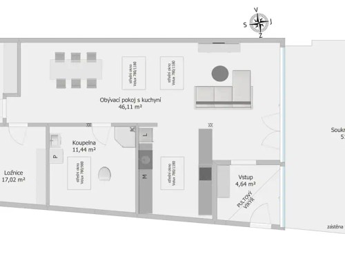 Prodej bytu 3+kk 144 m²