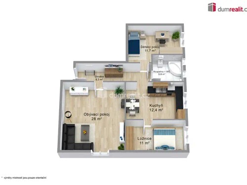 Prodej bytu 3+1 87 m²