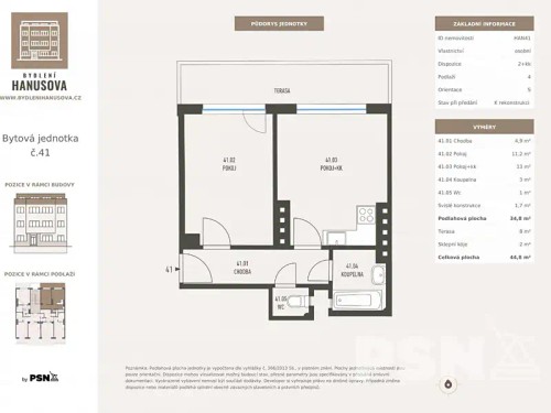 Prodaný byt 2+kk 35 m²